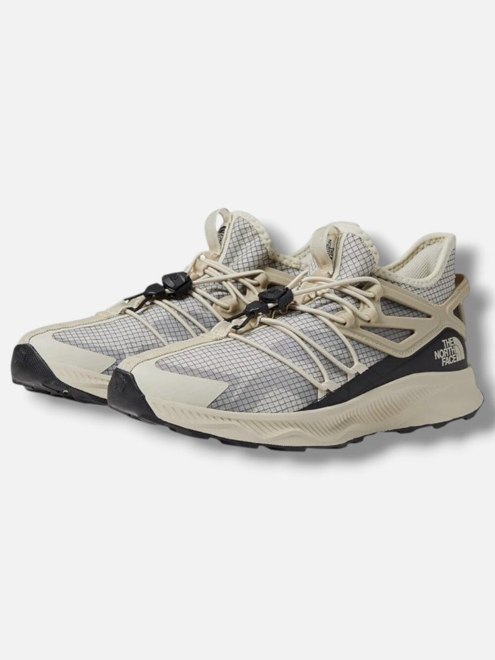 The North Face Men Beige Black Oxeye Hiking Running Lace Sneaker Shoe Size 9